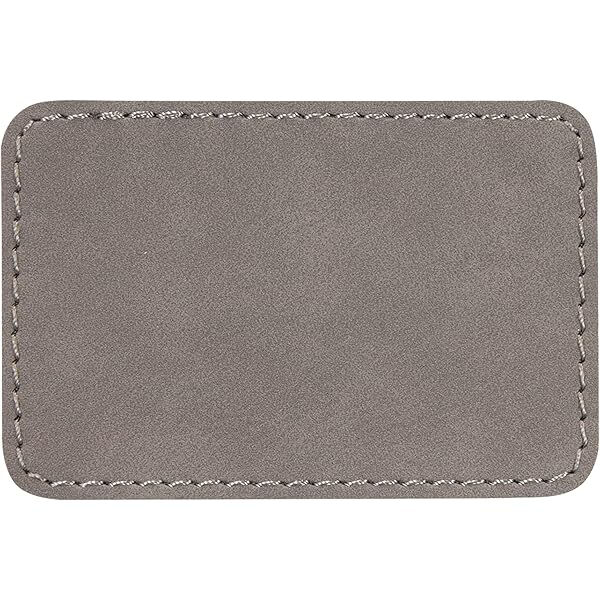 Laser Engraved Patch 3" x 2" (Iron-on) Grey Thumbnail