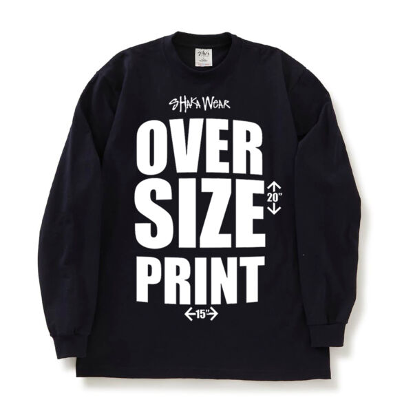 Shaka Wear OVER SIZE PRINT - Max Heavyweight Long Sleeve T-Shirt Thumbnail