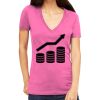 Tultex 214 - Ladies' Slim Fit Fine Jersey V-Neck Thumbnail