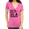 Tultex 214 - Ladies' Slim Fit Fine Jersey V-Neck Thumbnail