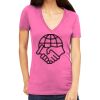 Tultex 214 - Ladies' Slim Fit Fine Jersey V-Neck Thumbnail